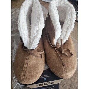 Isotoner  Women's Memory Foam Microsuede a Line Eco Comfort Recycled Slippers